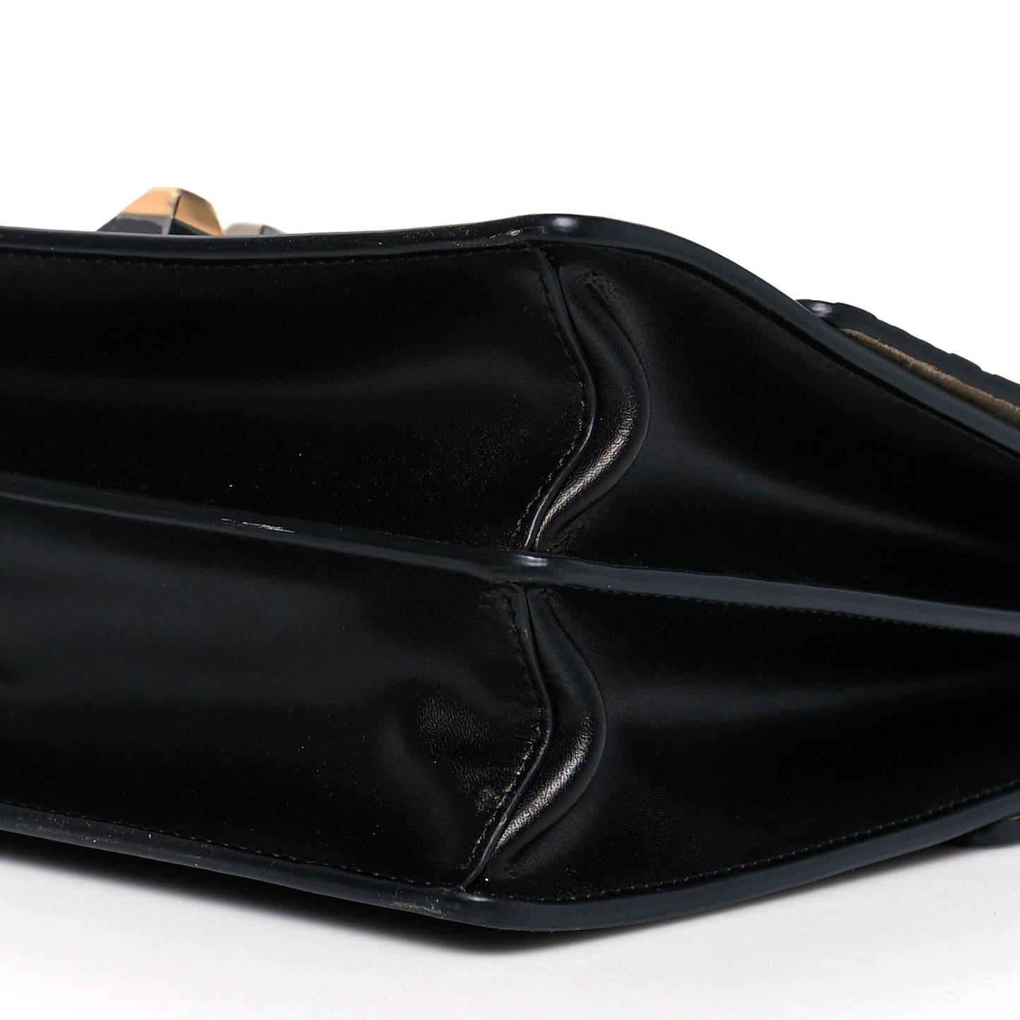 Vitello Liberty Bi-Color FF 1974 Embossed Kan I Shoulder Bag Black Maya