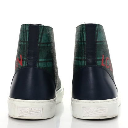 Louis Vuitton Tartan Tattoo Sneaker Boots 9 Navy Green 5 of 10