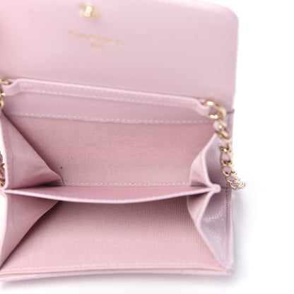 Chanel Caviar Quilted Coco Candy Card Holder On Chain Light Pink 5 of 12