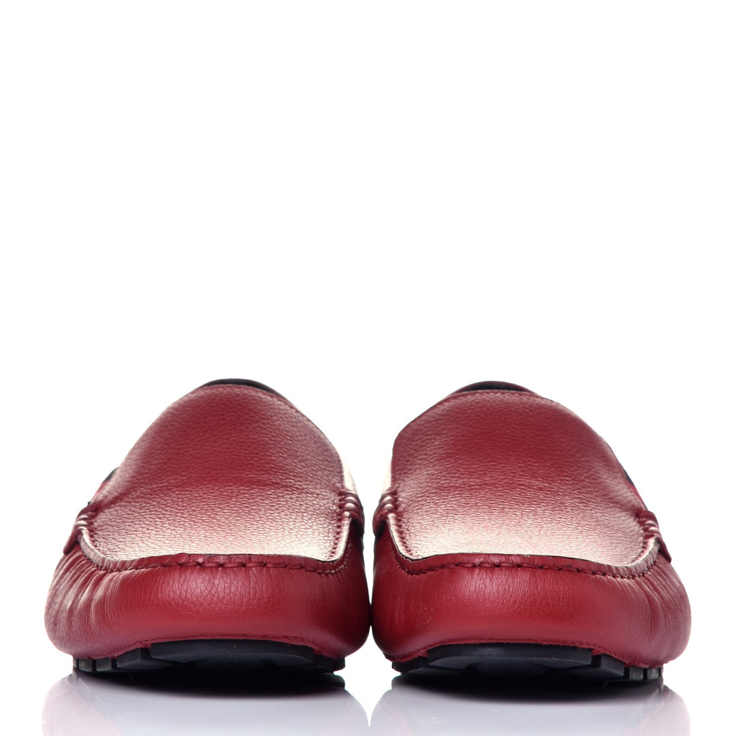 Calfskin Web Mens Driver Loafers 7.5 Red