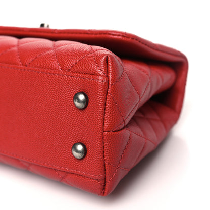 Chanel Caviar Quilted Mini Coco Handle Flap Red 10 of 10