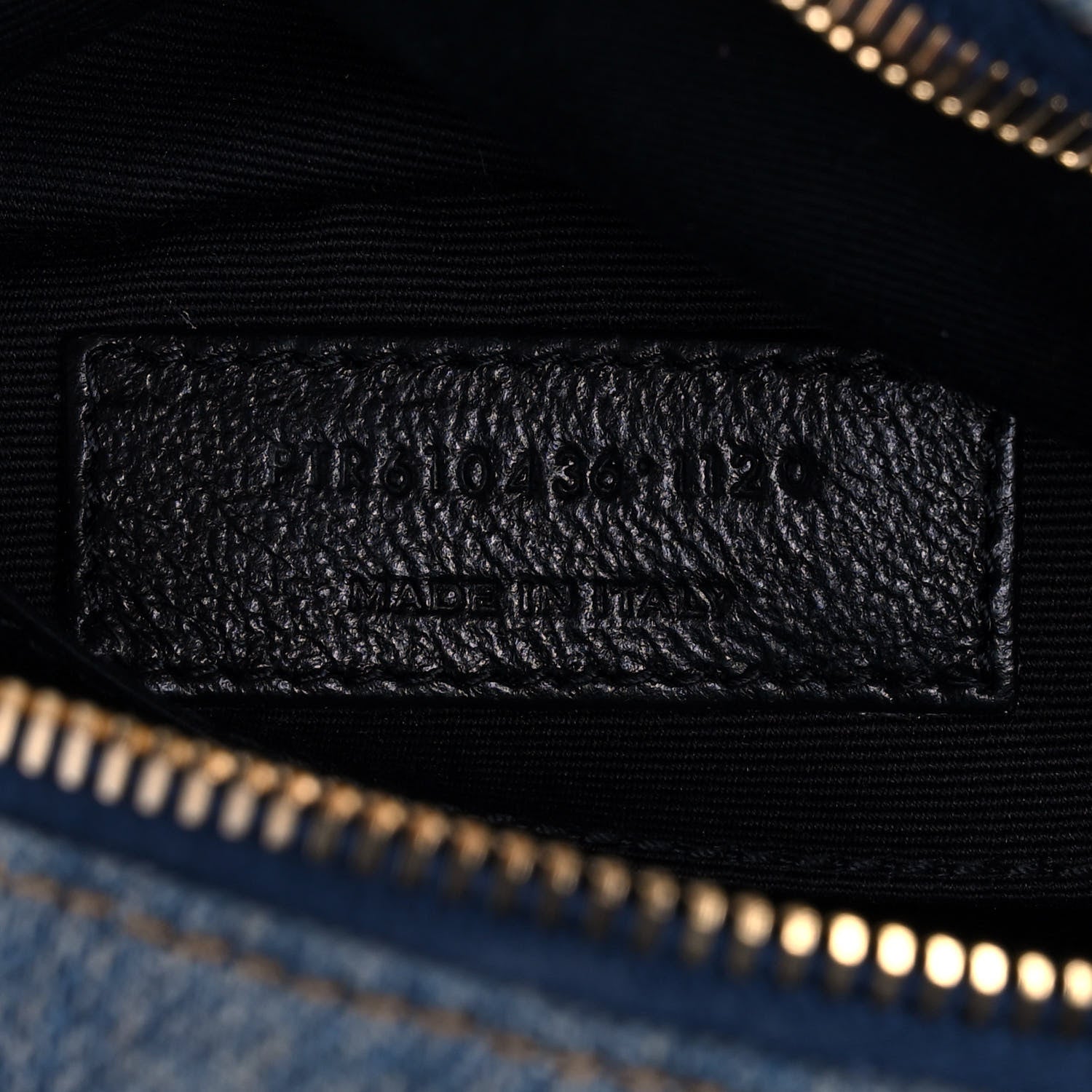 Saint Laurent Denim Quilted Monogram Round Crossbody Bag Rodeo Blue 7 of 11