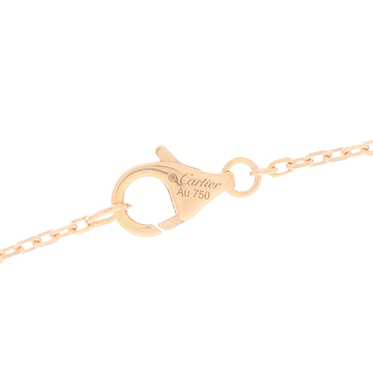 18K Pink Gold Diamond Juste Un Clou Paved Pendant Necklace
