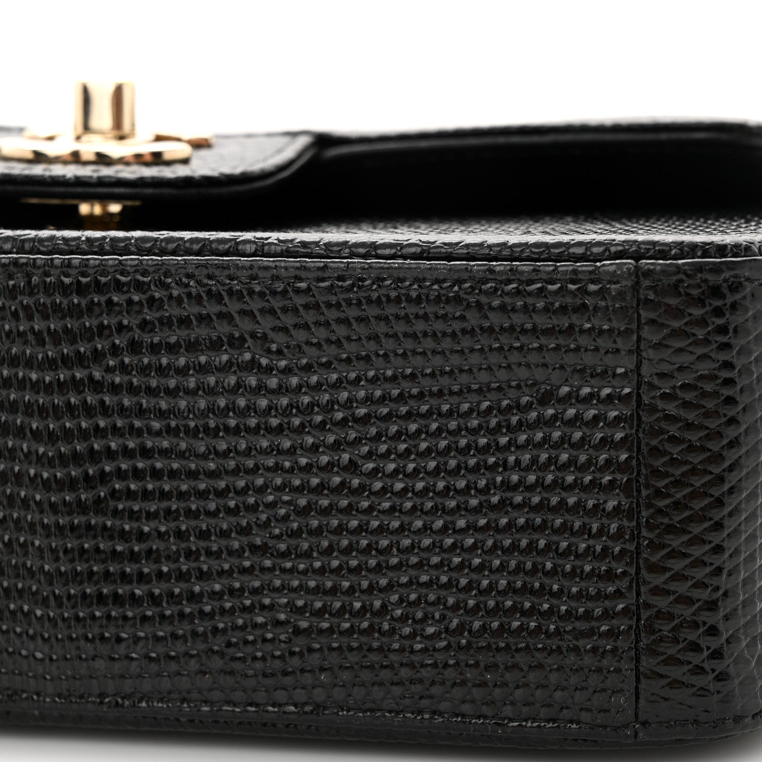Chanel Lizard Mini Rectangular Flap Black 5 of 19