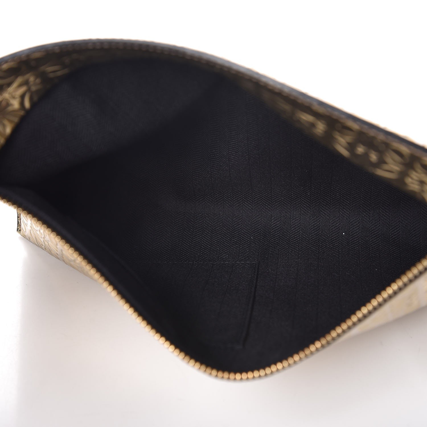 Loewe Metallic Calfskin Embossed Clutch Gold 5 of 7
