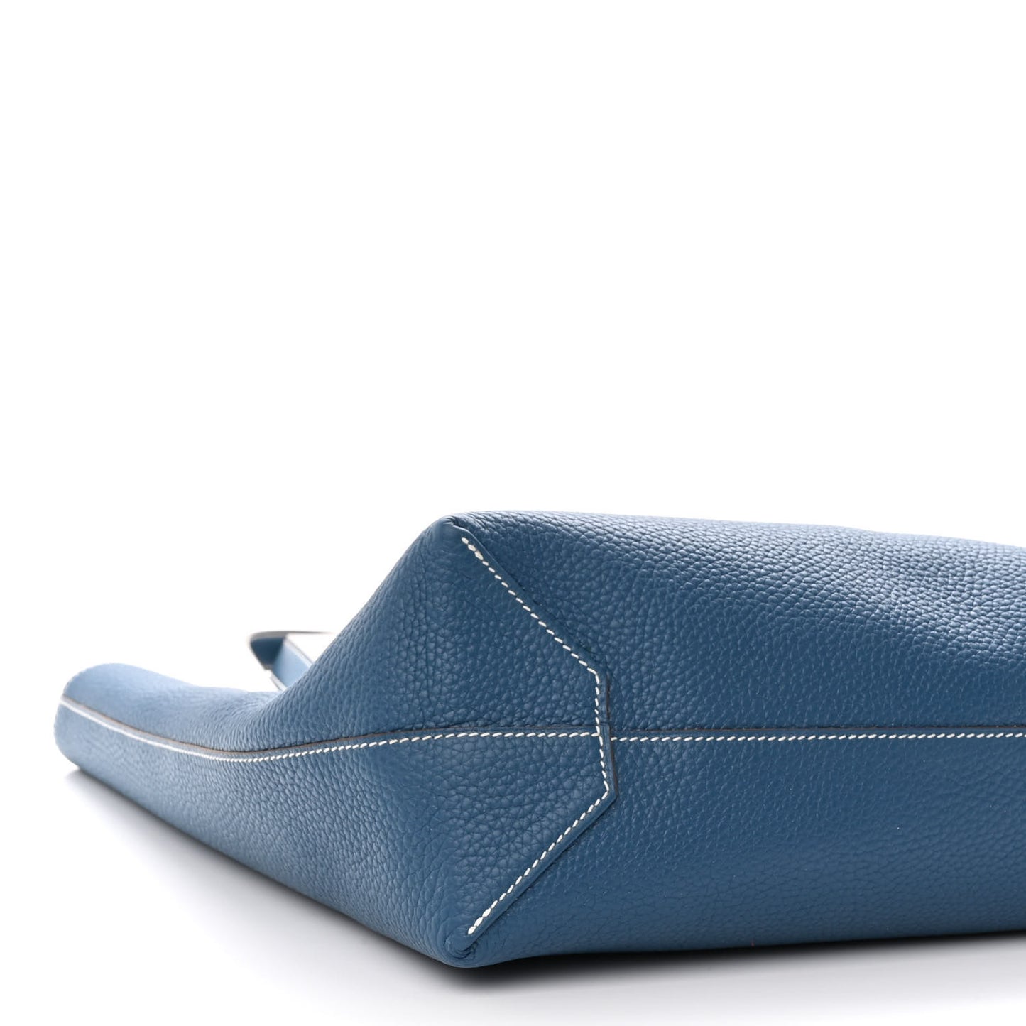 Taurillon Clemence Double Sens 45 Reversible Tote Bleu Thalassa White