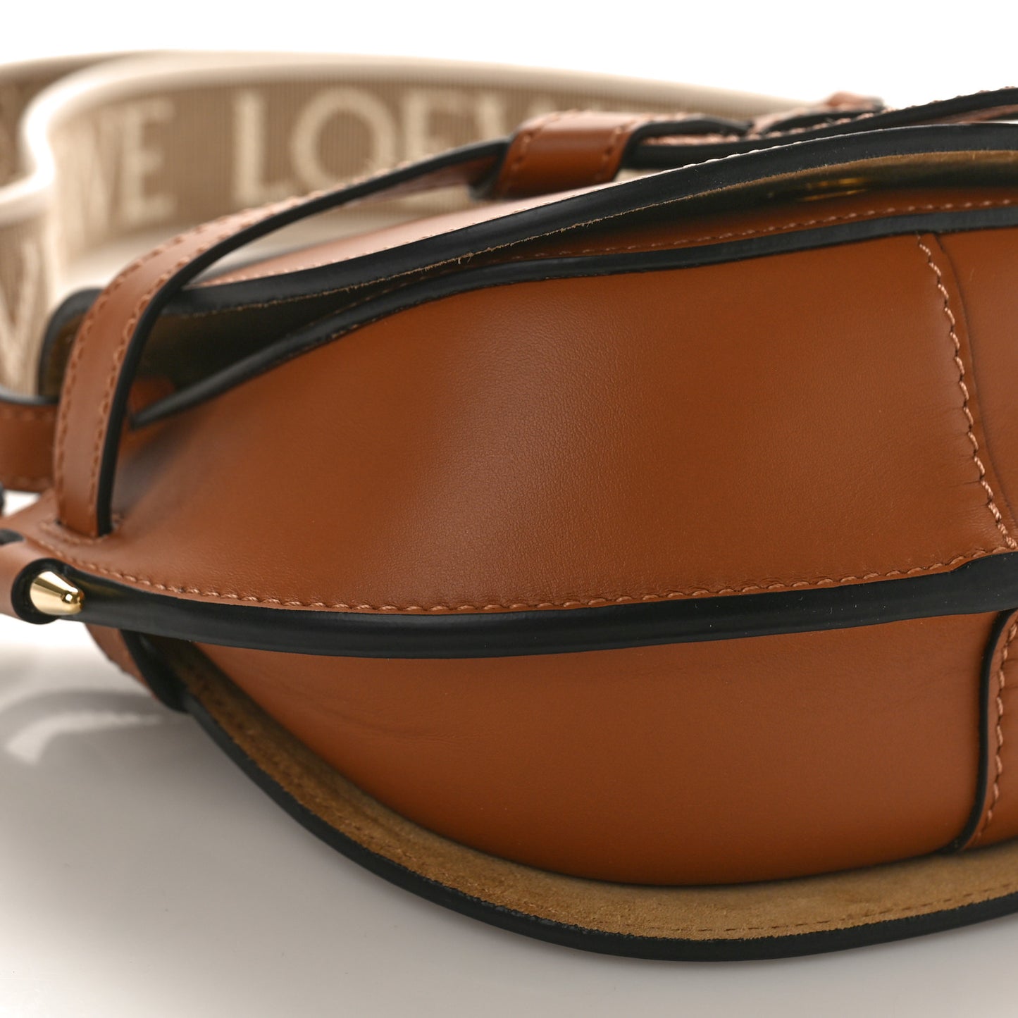 Calfskin Jacquard Mini Gate Dual Bag Tan