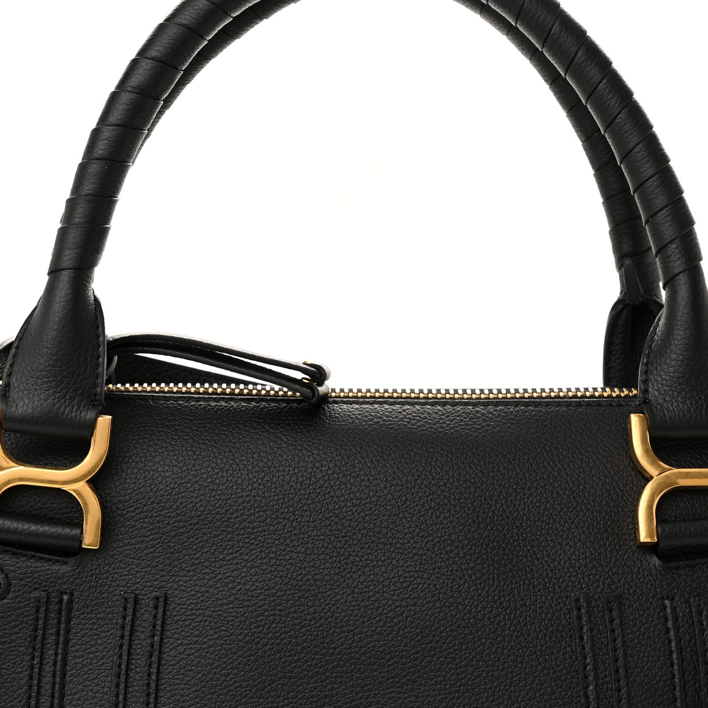 Calfskin Medium Marcie Satchel Black