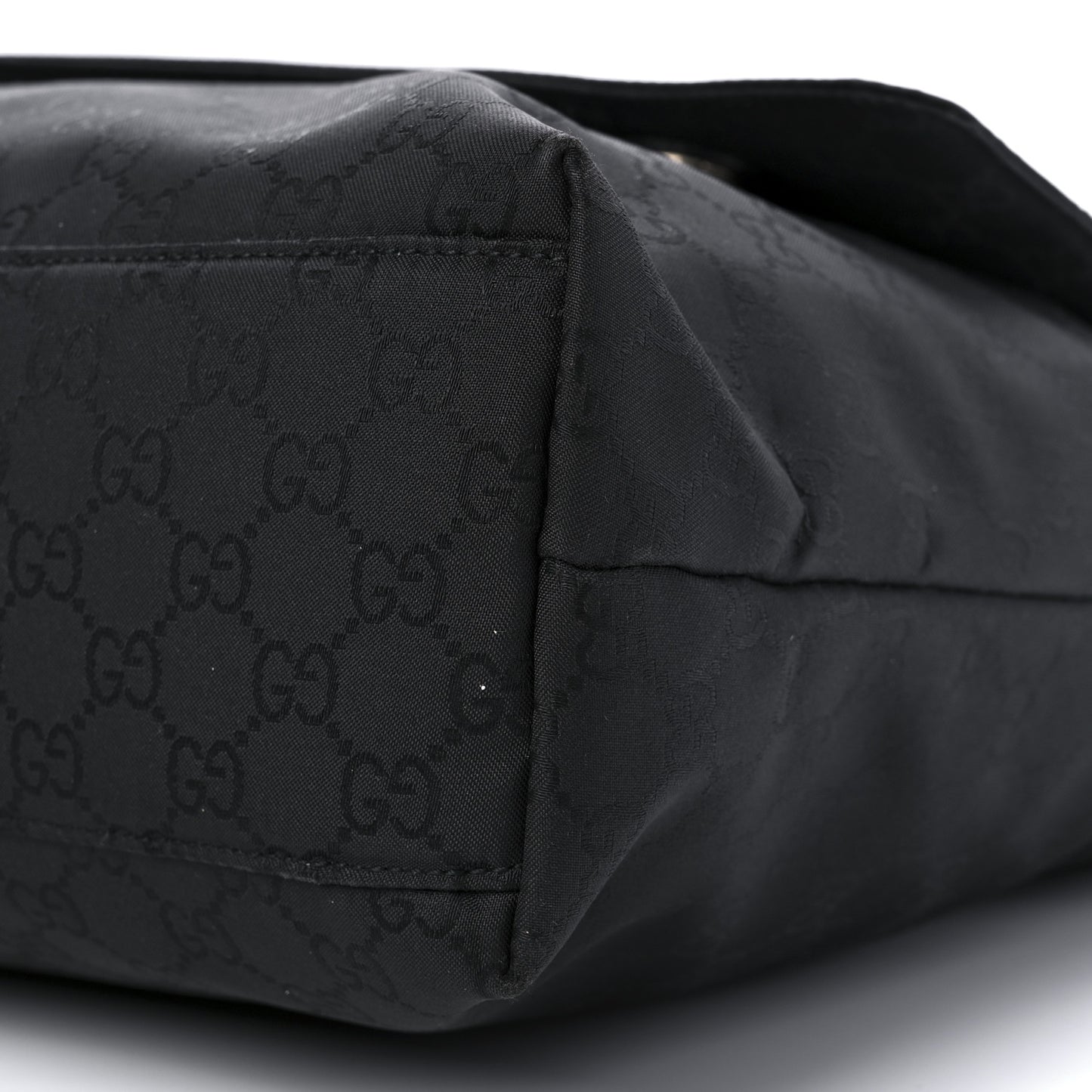 Nylon Monogram Messenger Bag Black