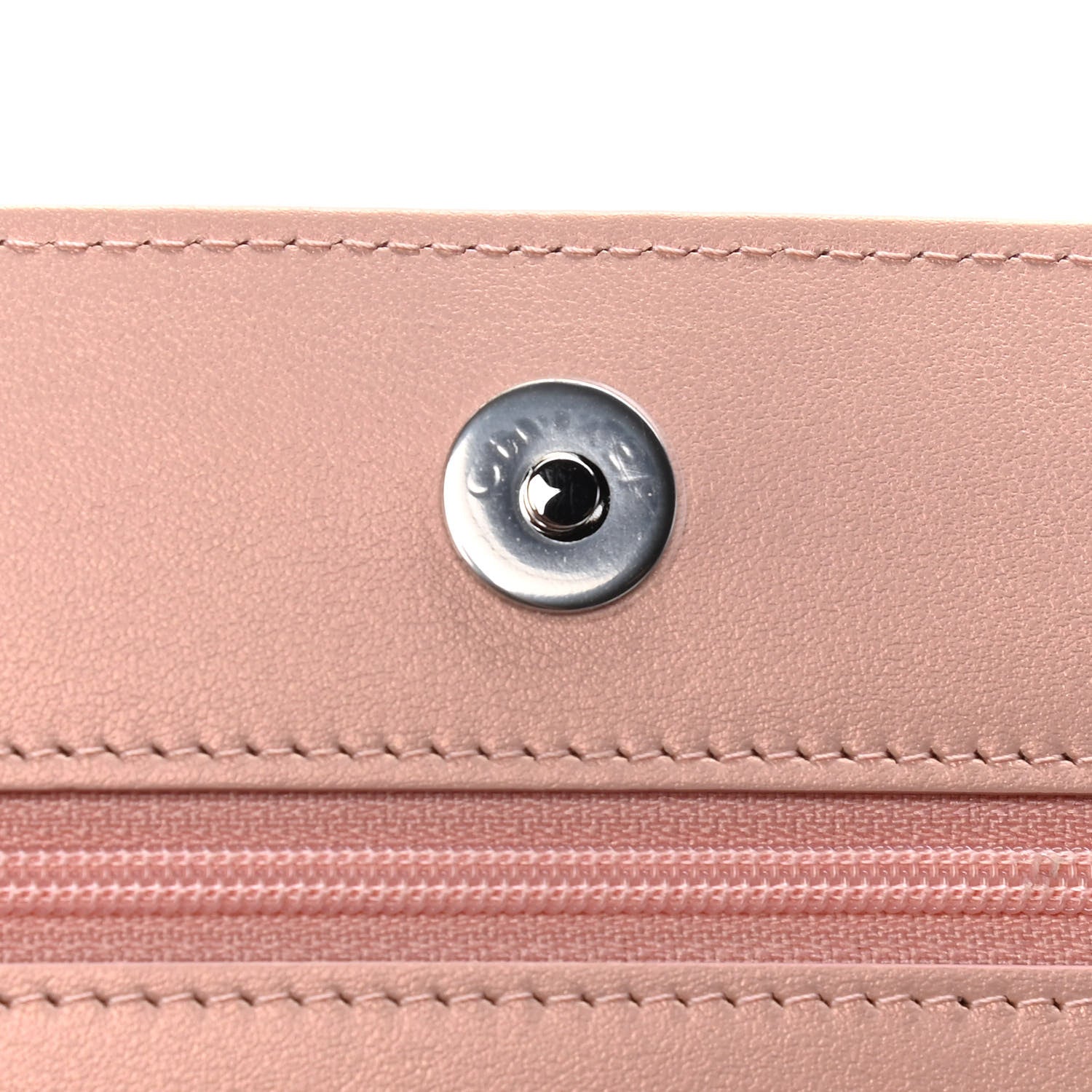 Chanel Metallic Caviar Quilted Vintage Mademoiselle Wallet On Chain WOC Light Pink 9 of 13