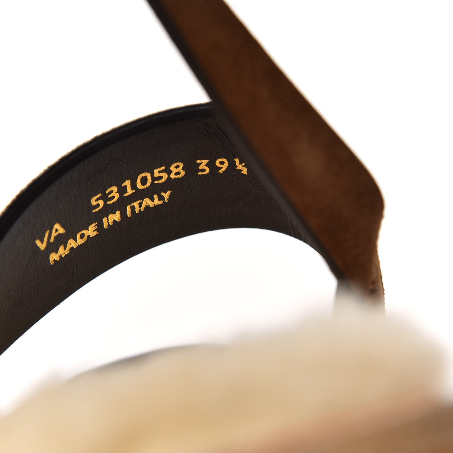 Saint Laurent Suede Shearling Joan Noe 05 Flat Sandals 39.5 Land 9 of 10