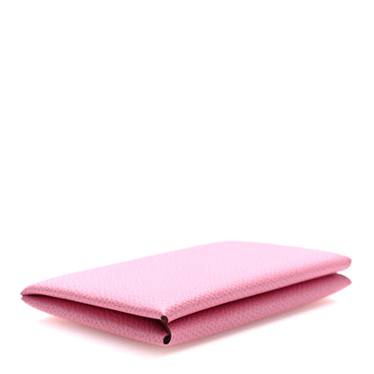 Hermes Epsom Calvi Card Case Rose Confetti 4 of 8