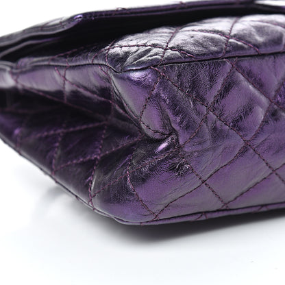 Chanel Metallic Calfskin Quilted 2.55 Reissue 226 Flap Violet 9 of 11
