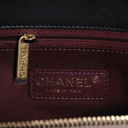 Chanel Calfskin Double Contrast Stitch Large Tote Black 6 of 7