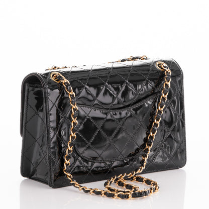Chanel Patent Quilted Medium Single Flap Bag Black 4 of 9