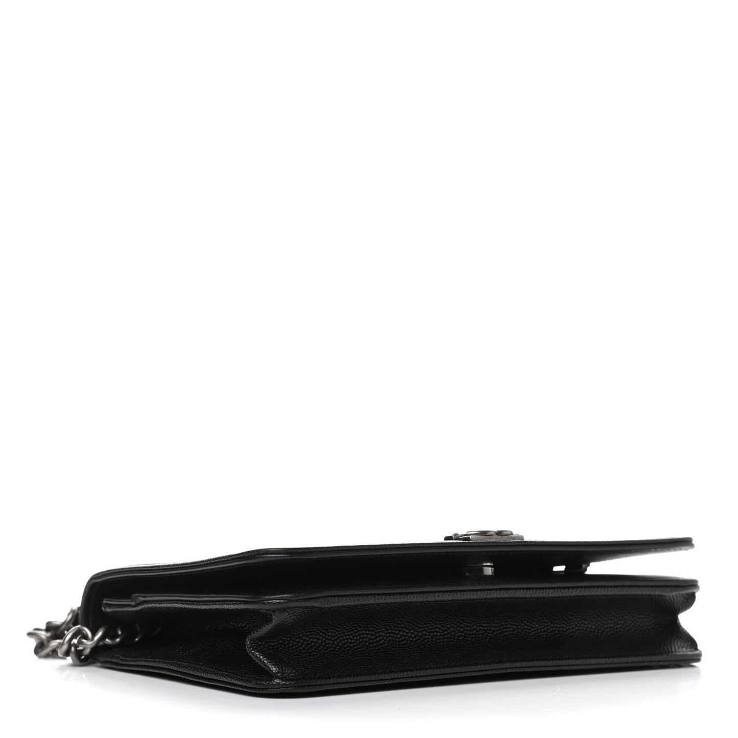 Caviar Quilted Boy Wallet On Chain WOC Black