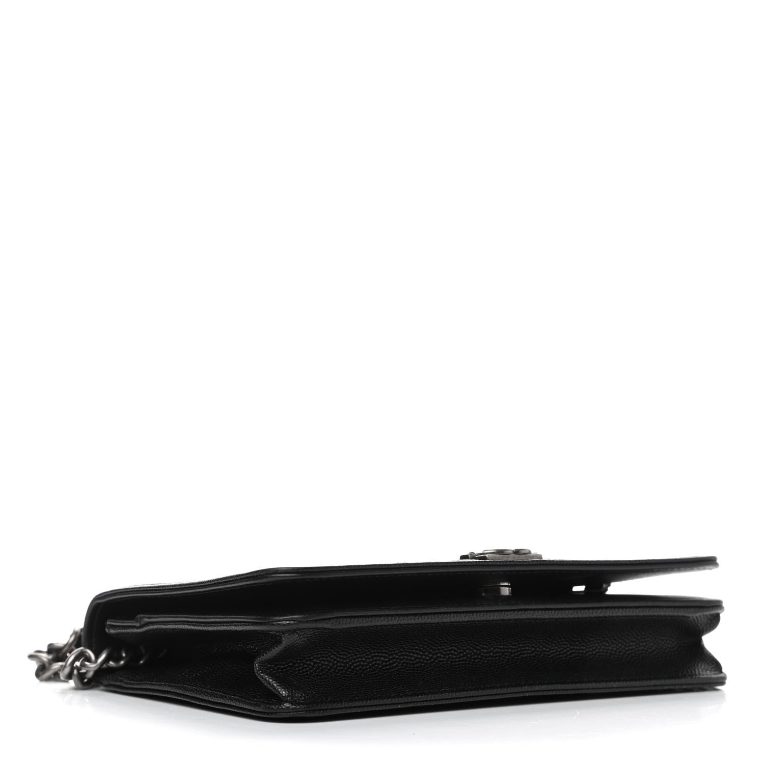 Chanel Caviar Quilted Boy Wallet On Chain WOC Black 3 of 5