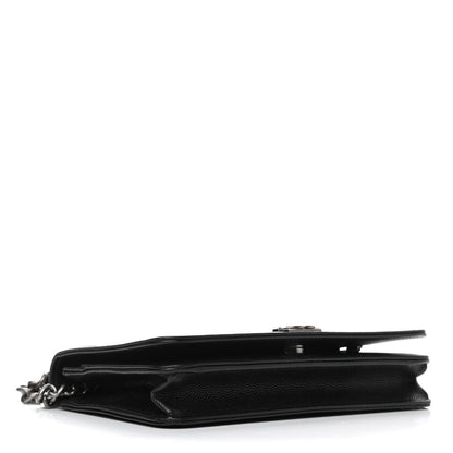 Chanel Caviar Quilted Boy Wallet On Chain WOC Black 3 of 5
