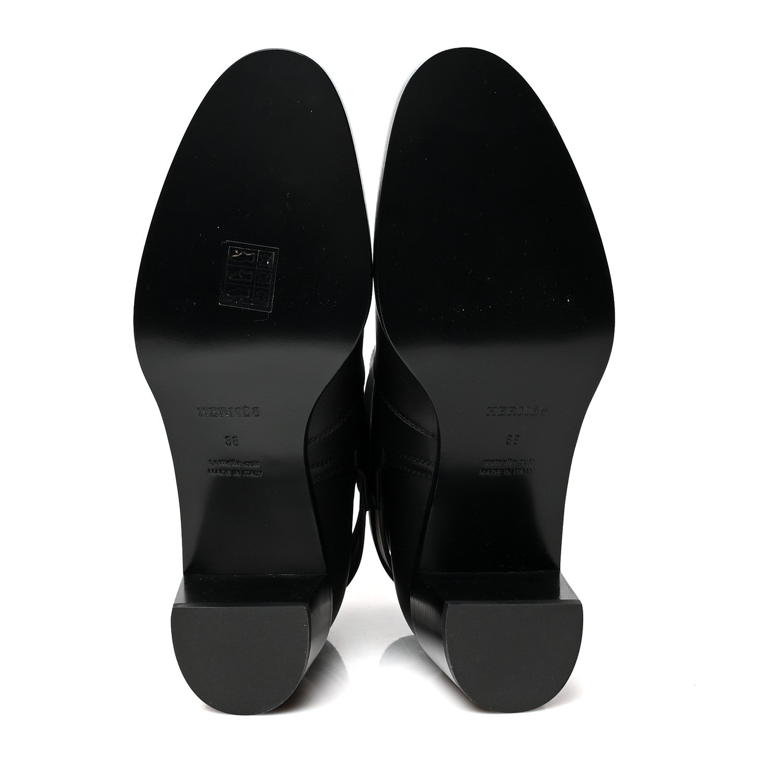 Hermes Calfskin Frenchie 50 Ankle Boots 38 Black 5 of 7