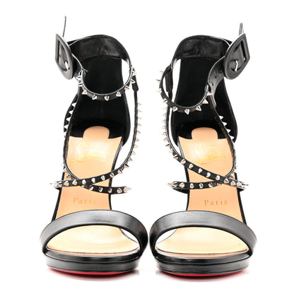 Christian Louboutin Kid Choca Lux 120 Sandals 38 Black 2 of 13
