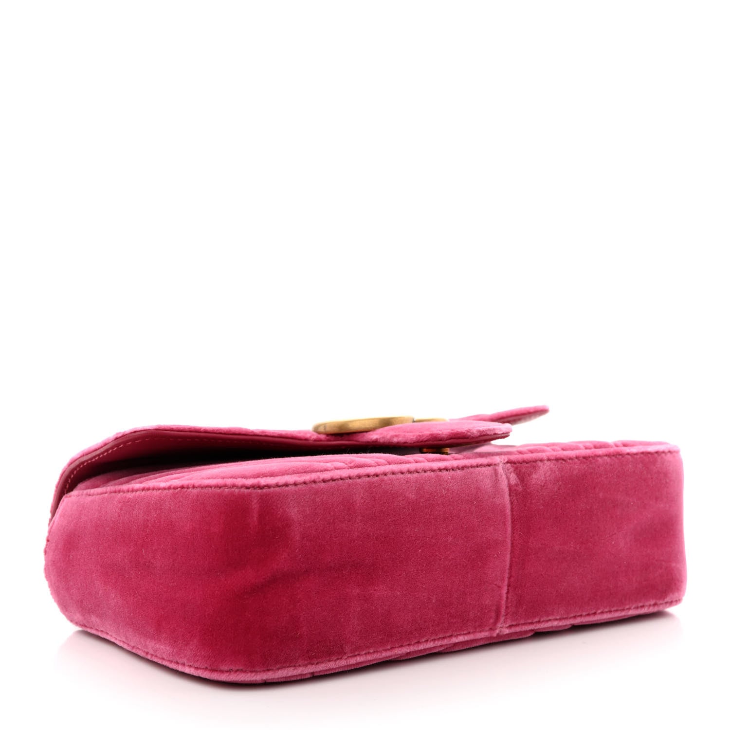 Gucci Velvet Matelasse Mini GG Marmont Shoulder Bag Light Raspberry Rose 4 of 10