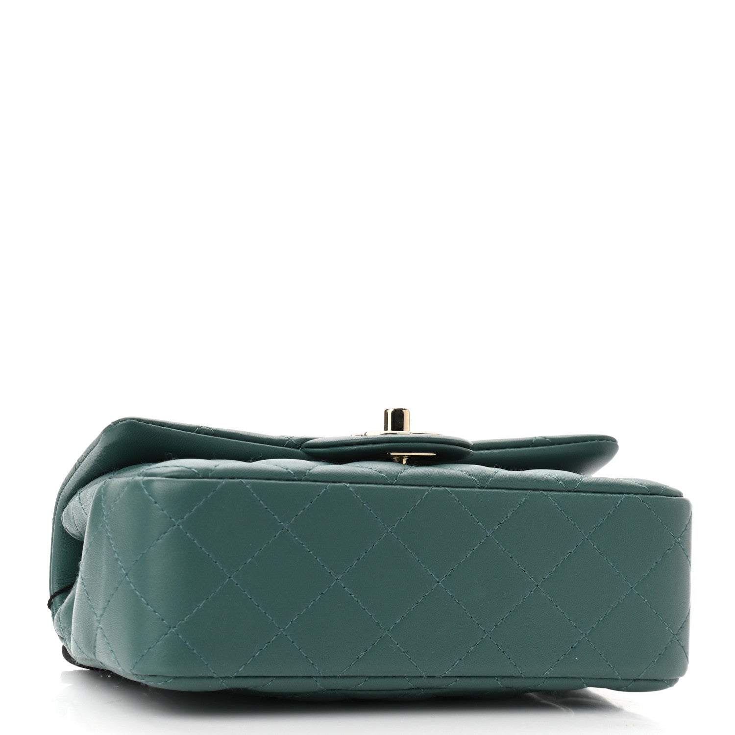 Chanel Lambskin Quilted Mini Rectangular Flap Green 3 of 9