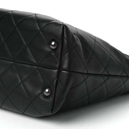 Chanel Calfskin Quilted Large Shopping In Chains Tote Black 10 of 10
