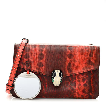 Bulgari Karung Serpenti Forever Small Shoulder Bag Red 1 of 9