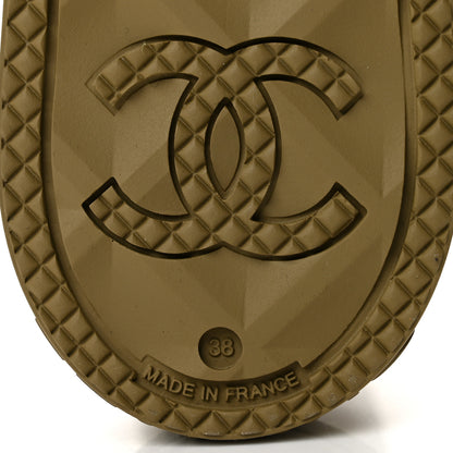 Chanel Caoutchouk CC High Boots 38 Dark Beige 7 of 10