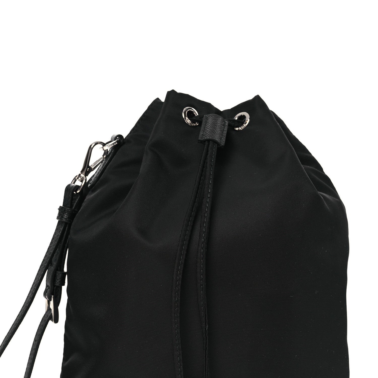 Prada Re-Nylon Vela Drawstring Wristlet Pouch Black 9 of 11