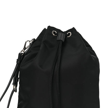 Prada Re-Nylon Vela Drawstring Wristlet Pouch Black 9 of 11