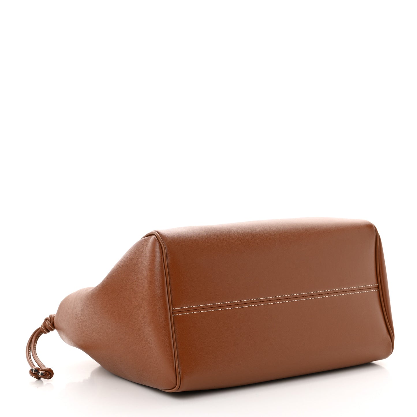 Smooth Calfskin Cuir Small Triomphe Cabas Drawstring Tan
