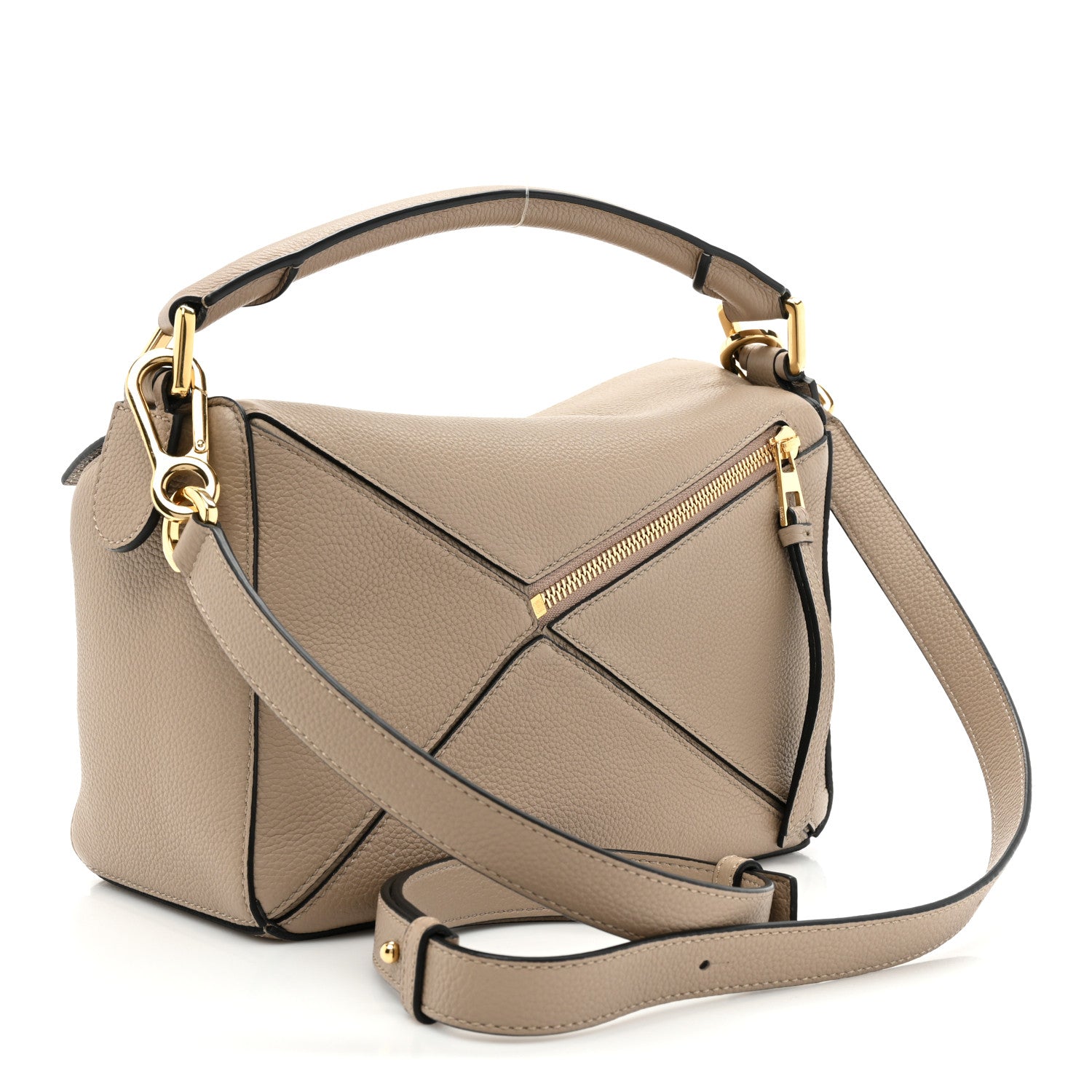 Loewe Grained Calfskin Small Puzzle Bag Sand 3 of 11