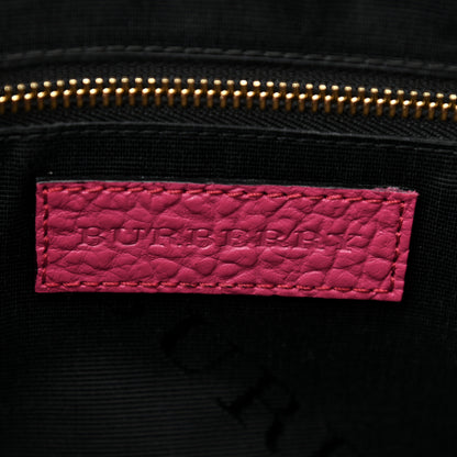 Burberry Heritage Grain Check Embossed Small Orchard Bowling Bag Dark Plum 6 of 10