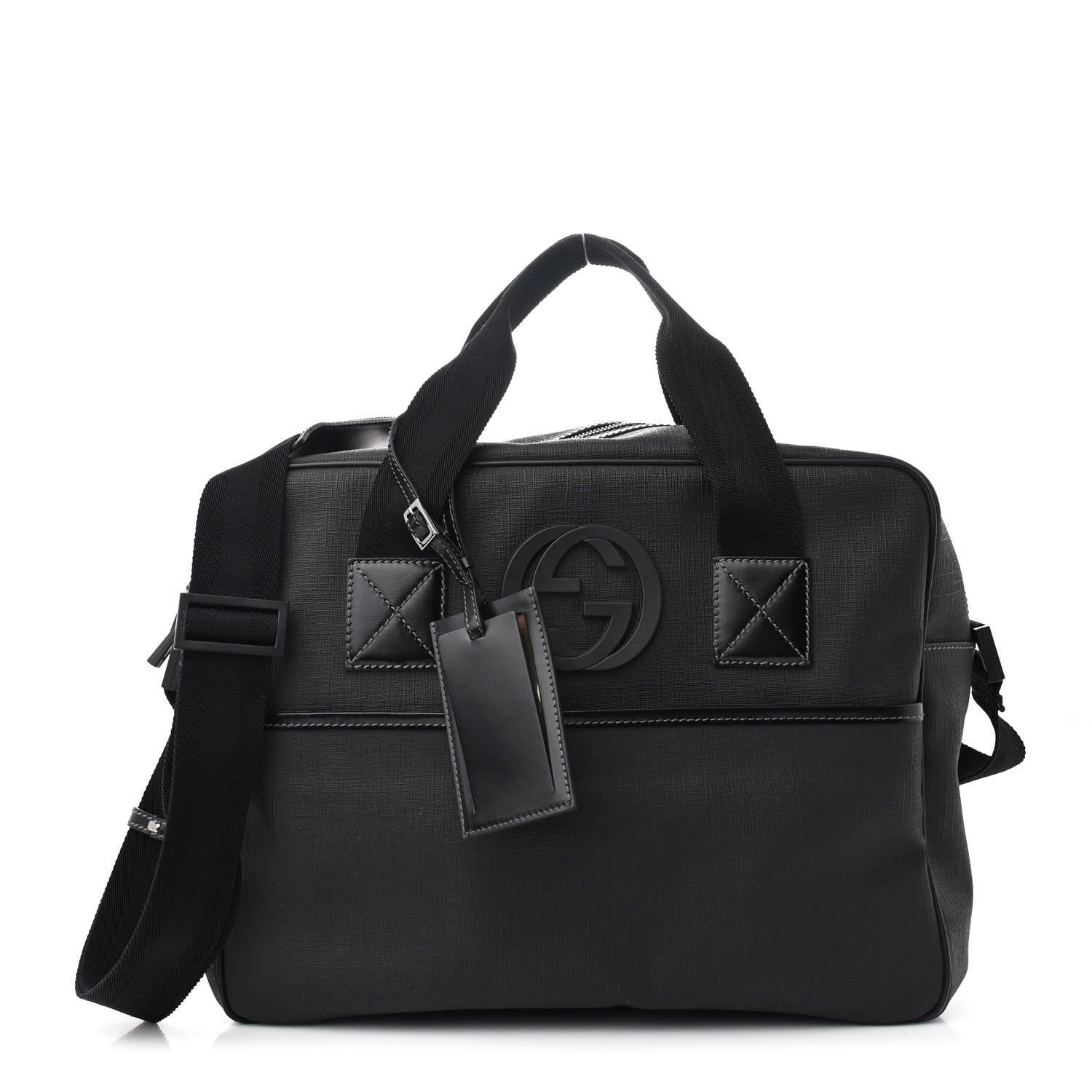 Gucci Coated Canvas Interlocking G Briefcase Black 1 of 11
