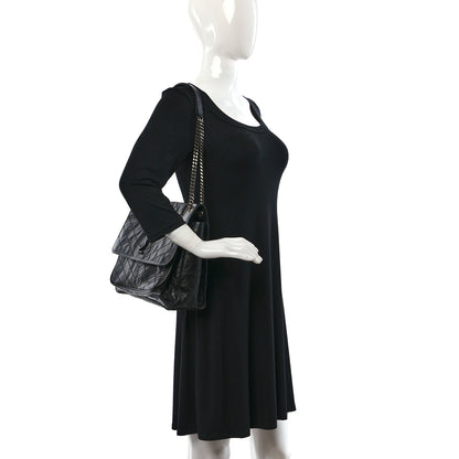 Saint Laurent Crinkled Calfskin Matelasse Monogram Large Niki Chain Satchel Black 2 of 9