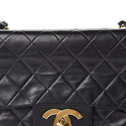 Chanel Lambskin Quilted XL Jumbo Single Flap Black 11 of 13