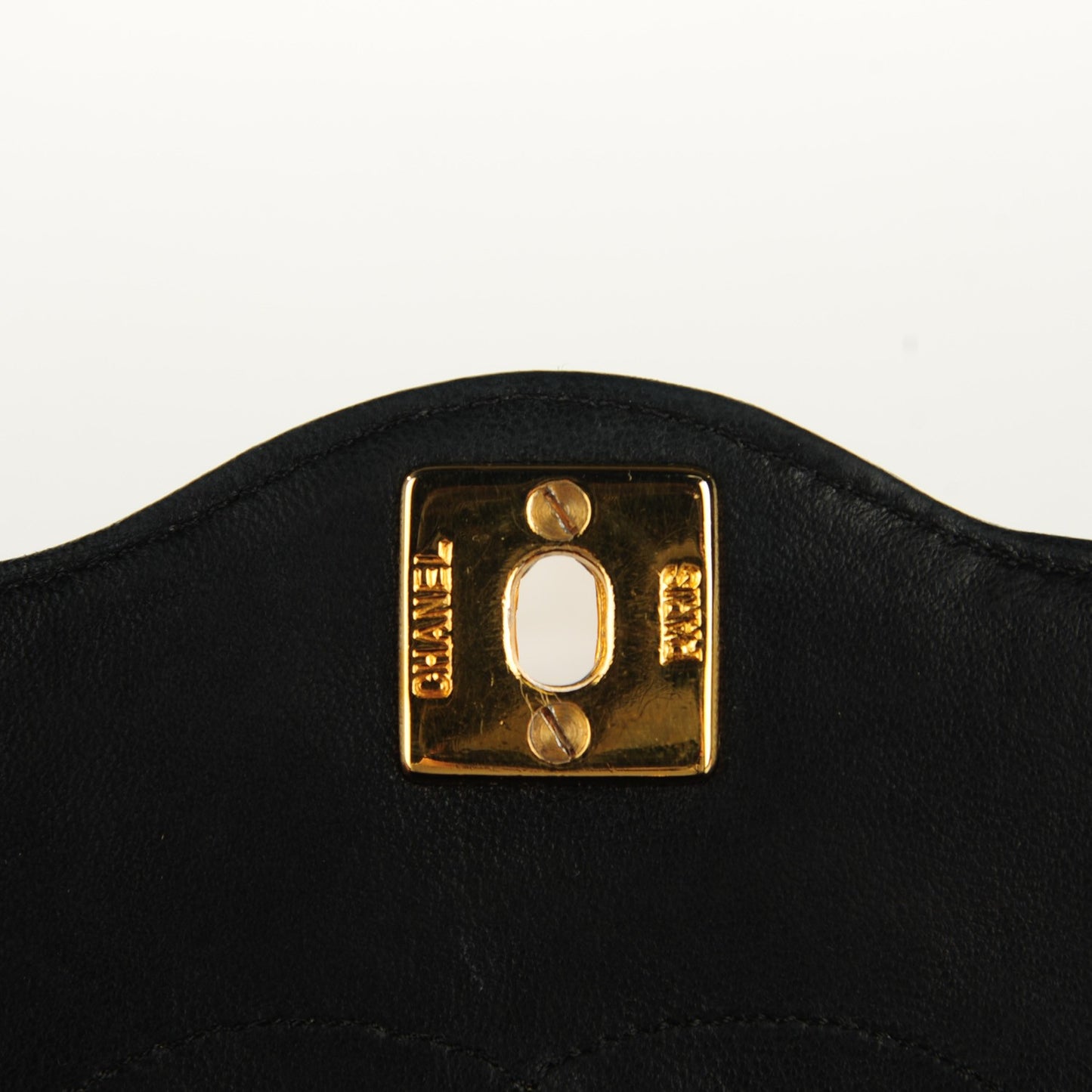 Lambskin Quilted Medium Single Flap Black