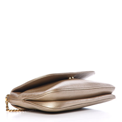 Gucci Metallic Pebbled Calfskin Medium 1973 Chain Shoulder Bag Golden Beige 4 of 10