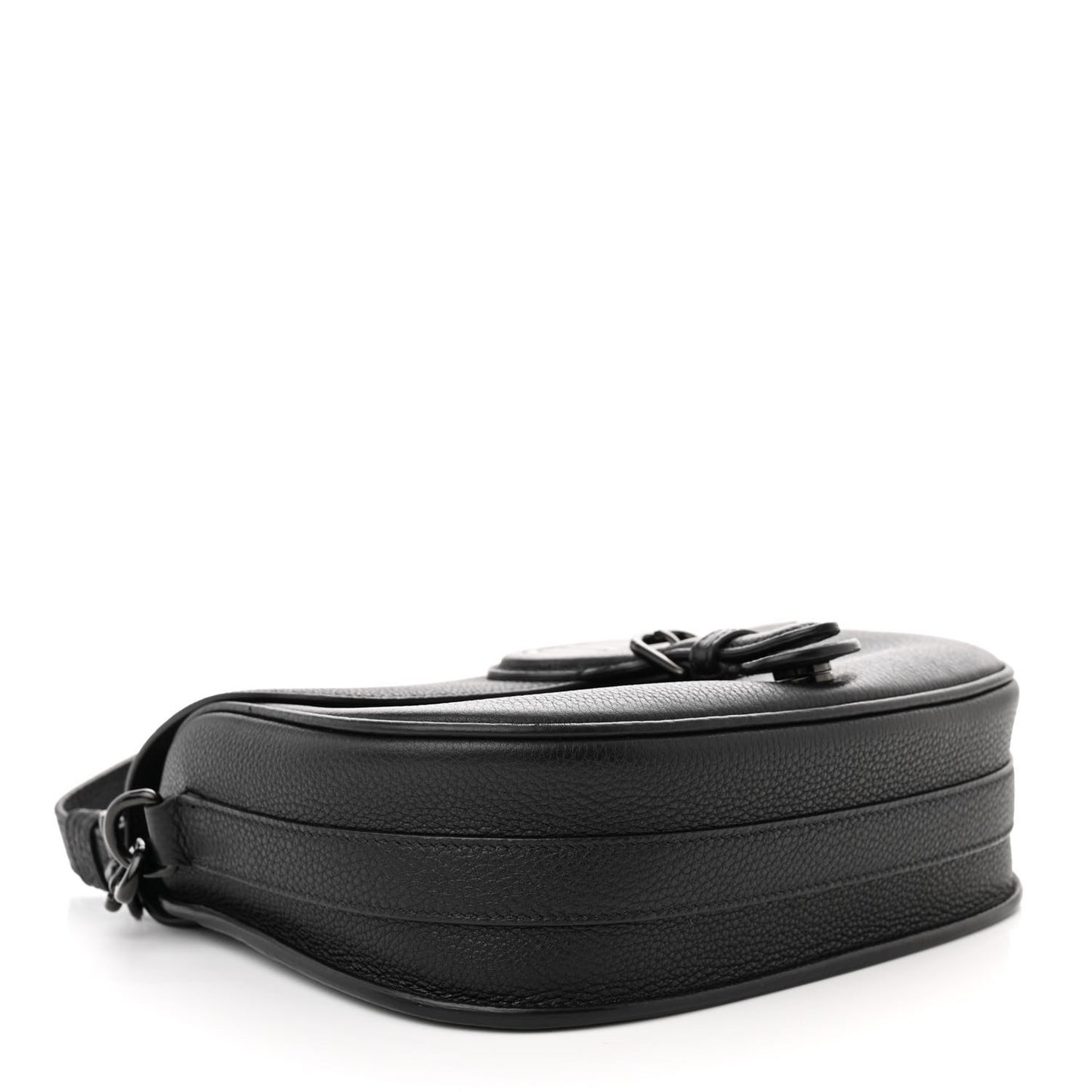 Grained Calfskin Medium Bobby Flap Black