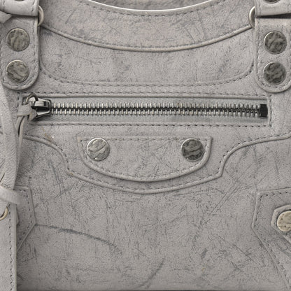 Balenciaga Agneau Marble Hardware Mini City Grey 8 of 13