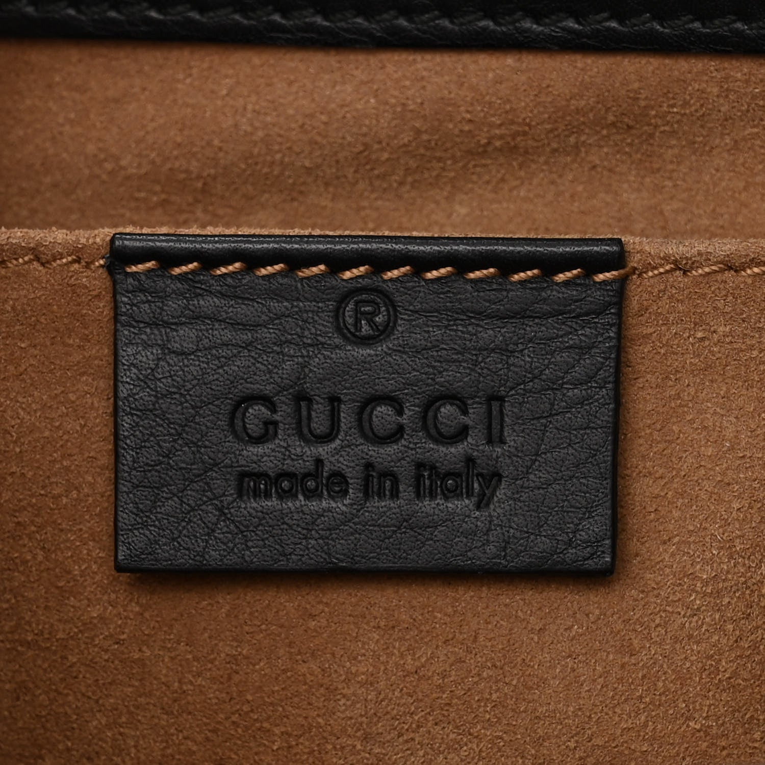 Gucci GG Supreme Monogram Calfskin Small Padlock Shoulder Bag Beige Black Cuir 6 of 12