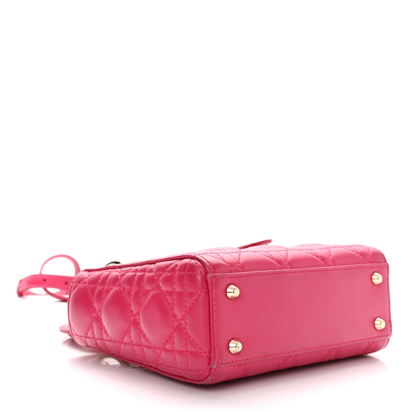 Lambskin Cannage Mini Lady Hot Pink
