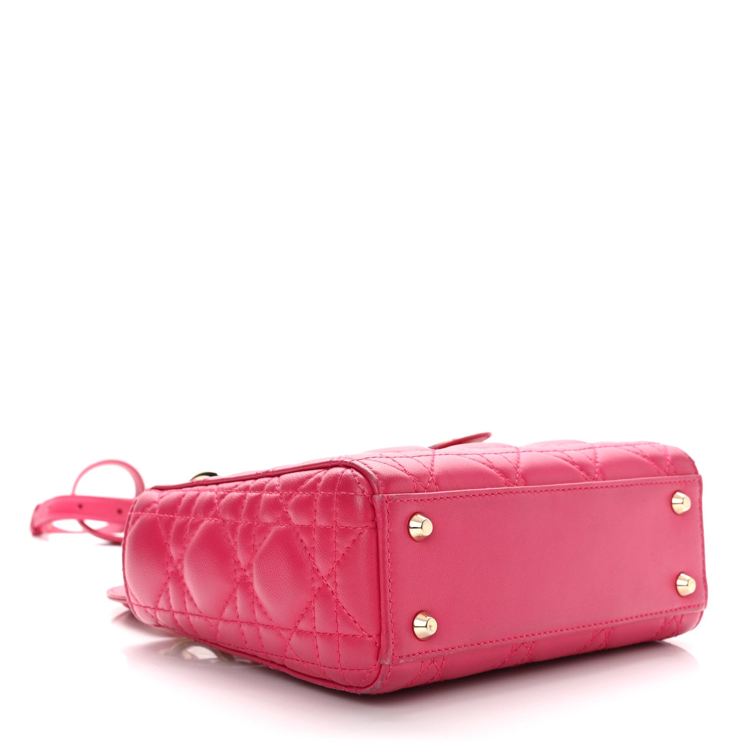 Christian Dior Lambskin Cannage Mini Lady Hot Pink 4 of 12
