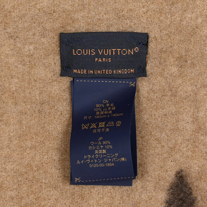 Louis Vuitton Wool Cashmere Neo Monogram Blanket Marron 3 of 3