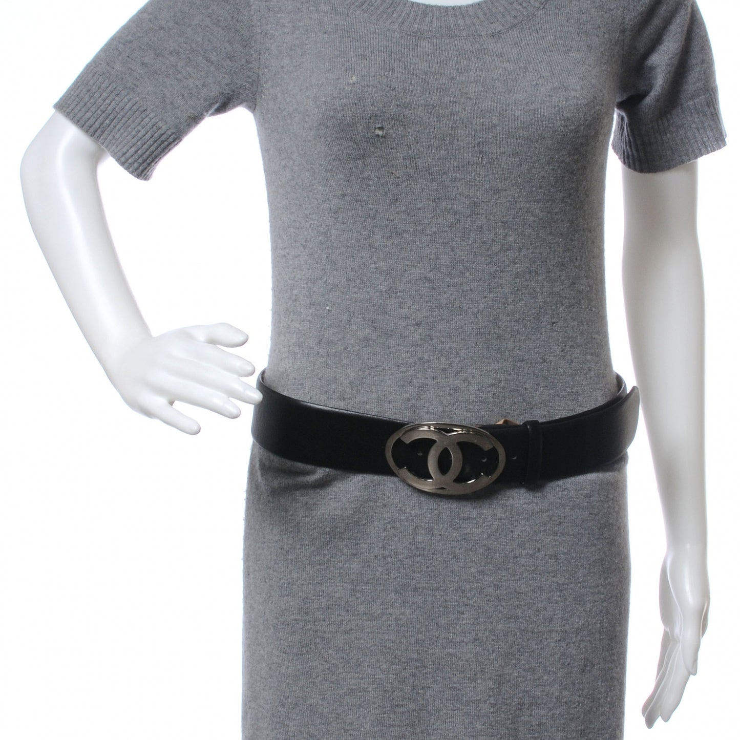 Leather CC Logo Belt 90 38 Black