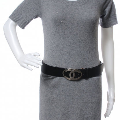 Chanel Leather CC Logo Belt 90 38 Black 2 of 4