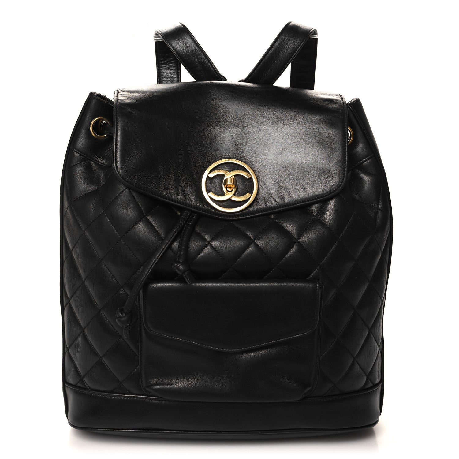 Chanel Lambskin Quilted CC Backpack Black 1 of 15