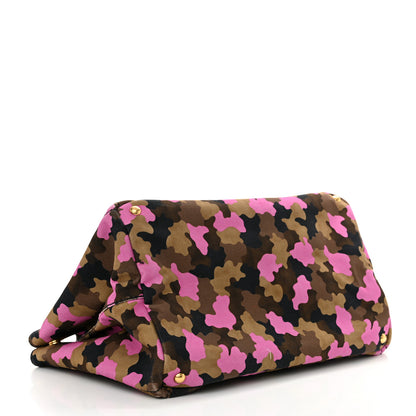 Prada Canapa Camouflage Tote  Pink Brown 4 of 14