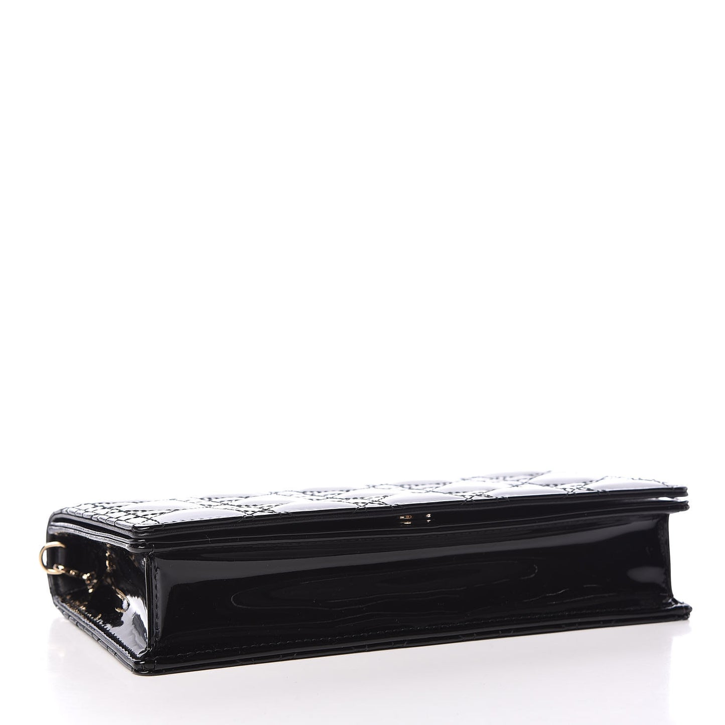 Patent Cannage Lady Dior Convertible Clutch Black